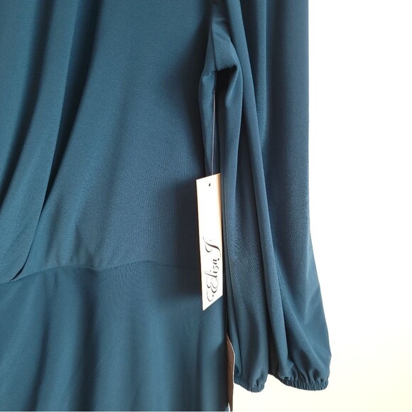 Eliza j Faux Wrap Ruffle Drapey Mini Dress NWT - Picture 14 of 16